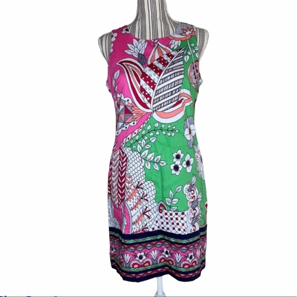 Maggy London sleeveless multicolor casual dress 8
